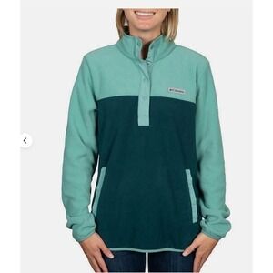 Women's Columbia Ladies'‎ Snap Fleece Pullover Comfort Stretch Hand Pockets XS